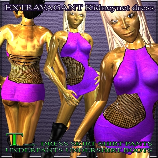 EXTRAVAGANT Kidneynet dress purple