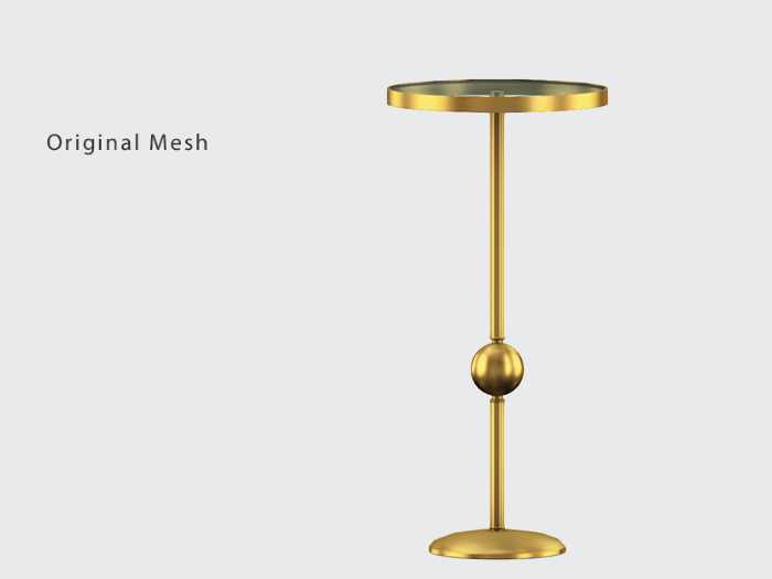 ACORN Tall Brass Side Table