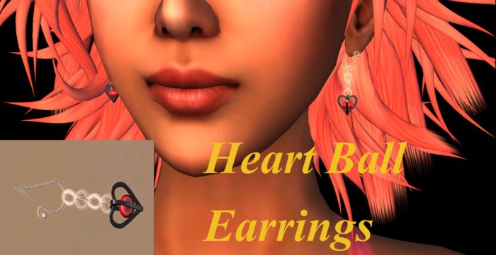 Heart Ball Earings 