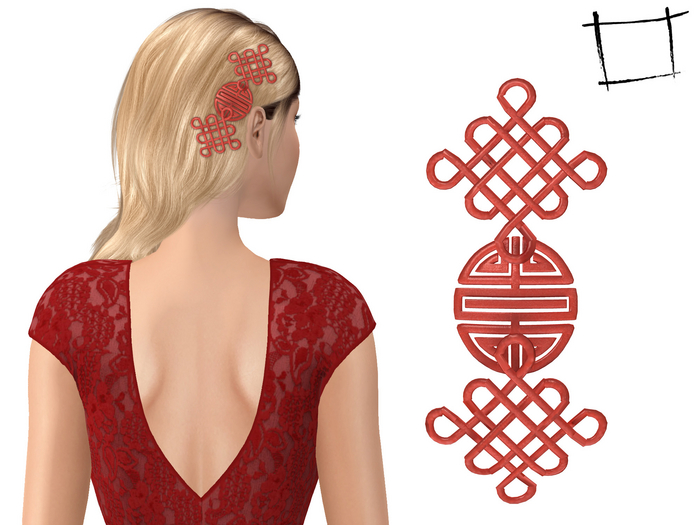 Full Perm Chinese Pan Chang Knot Pin Broche Accessory