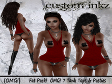 Custom iNKZ Omg!  Red Tank Top