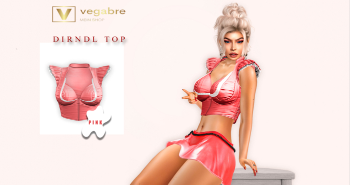 :::::VEGABRE  DIRNDL -TOP  PINK:::::