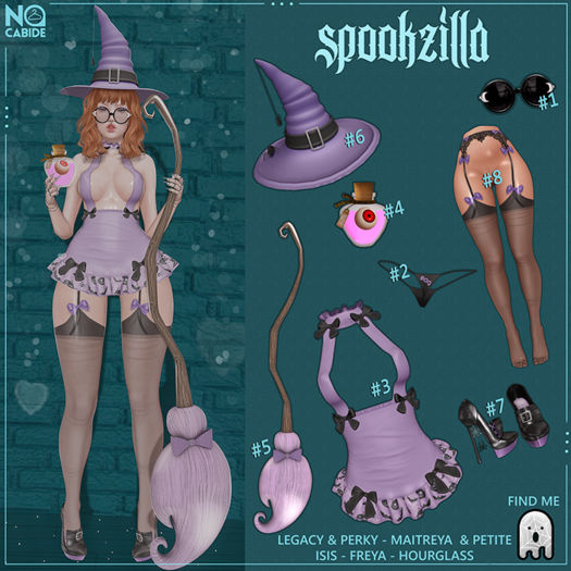 No Cabide :: Cute Witch Set - Spookzilla 2021