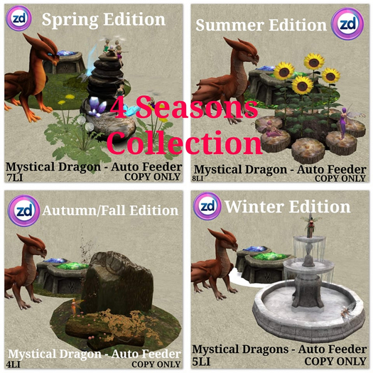 *ZD* Mystical Dragon Feeder - 4 Seasons Collcetion