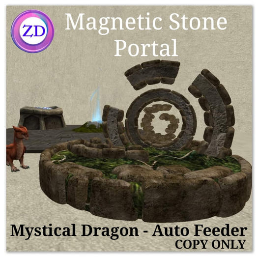 *ZD* Mystical Dragon Feeder - Magnetic Stone Portal