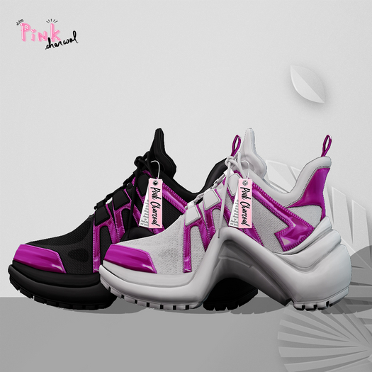 Pink Charcoal - Arch Shoes Magenta 