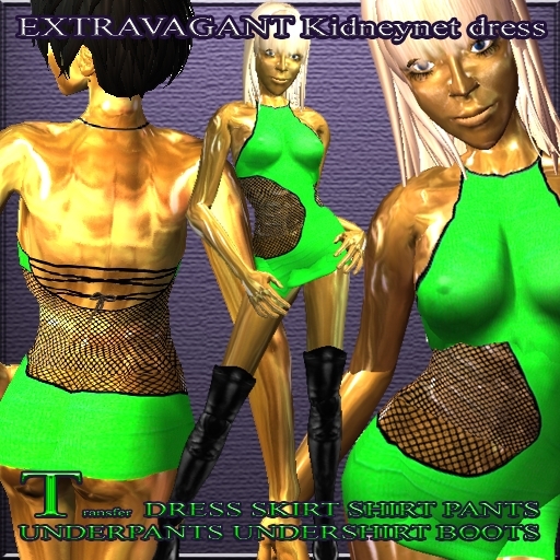 EXTRAVAGANT Kidneynet dress green