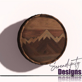 Serendipity Designs - Barrel Top Art Mountains