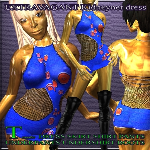 EXTRAVAGANT Kidneynet dress blue circles