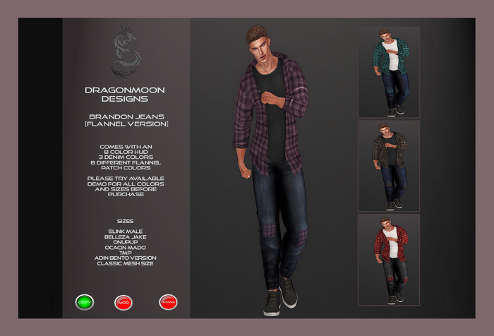 [DD] Brandon Jeans [Flannel Version] [DEMO]