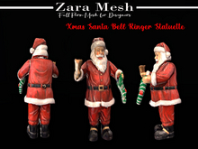 Zara Mesh - Christmas - Santa Bell Ringer Statuette - FULL PERM MESH