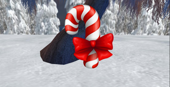 Christmas Candy Cane Red Bow Poster 2021