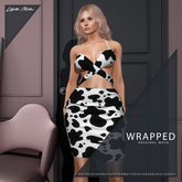 Lilleth Mills X WRAPPED Dress - Cow Print Classic - Maitreya Petite Kupra Bimbo KUPS Legacy Freya Hourglass
