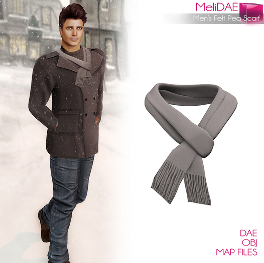 Dae, Obj, FBX, And Texture Files Mens Felt Pea Scarf - None Rigged