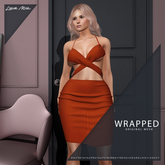 Lilleth Mills X WRAPPED Dress - Knit Rust - Maitreya Petite Kupra Bimbo KUPS Legacy Freya Hourglass