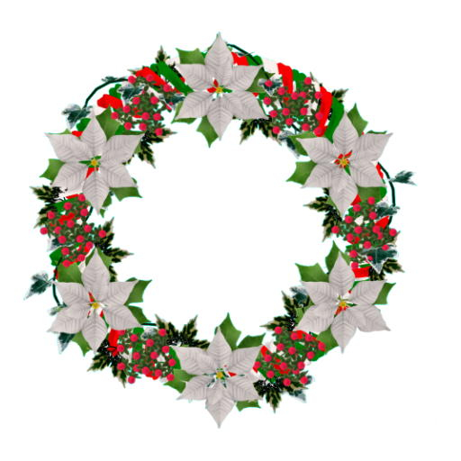 Flower wreath XMAS 3-1w