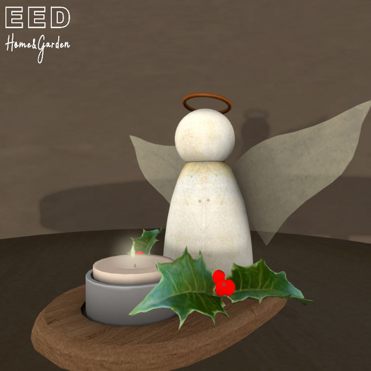 EED's ANGEL CANDLEHOLDER w HOLLY resizer c