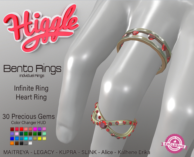 [HIGGLE] Rings Heart/infinity