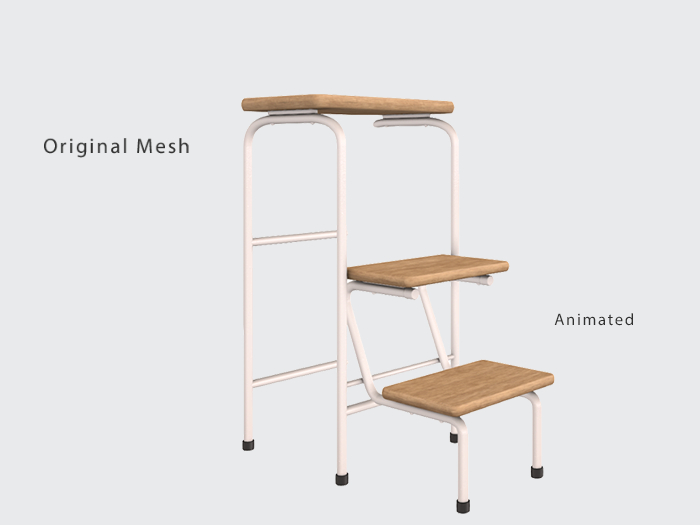ACORN Vintage Step Stool -White