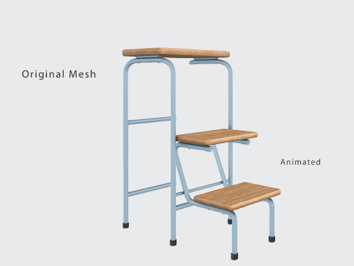 ACORN Vintage Step Stool -Blue