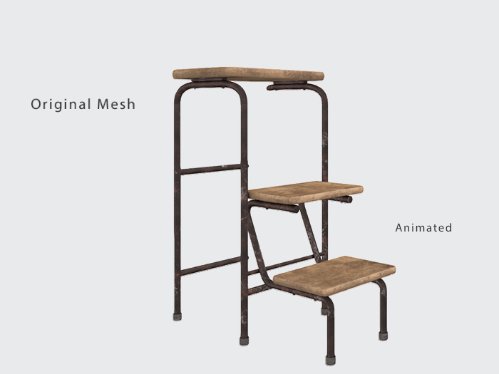 ACORN Vintage Step Stool -Aged