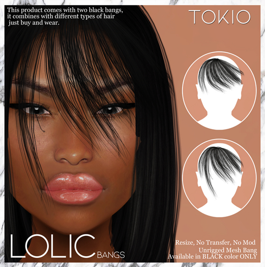 TOKIO Hair - Lolic Bangs - Black