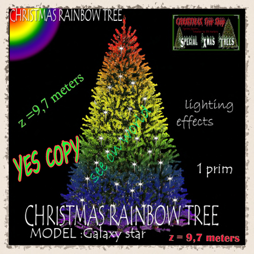 Christmas Rainbow Tree model: Galaxy star 9.7meters