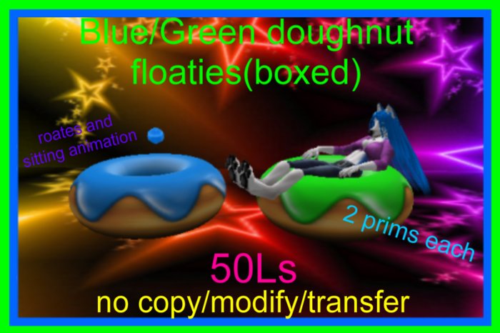 Blue/green donut floaties(boxed)