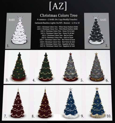 [AZ] 4. Green Fir & Red CHRISTMAS TREE