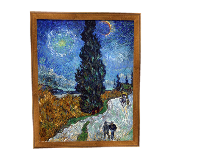 Van Gogh - Road With Cypress and Star