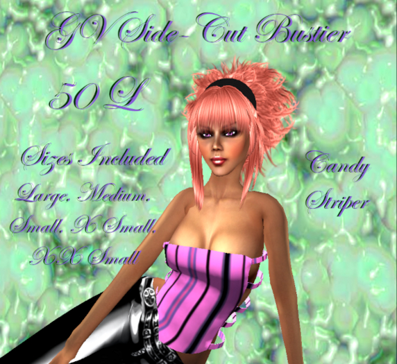 GV Side-Cut Candy-Striper Bustier