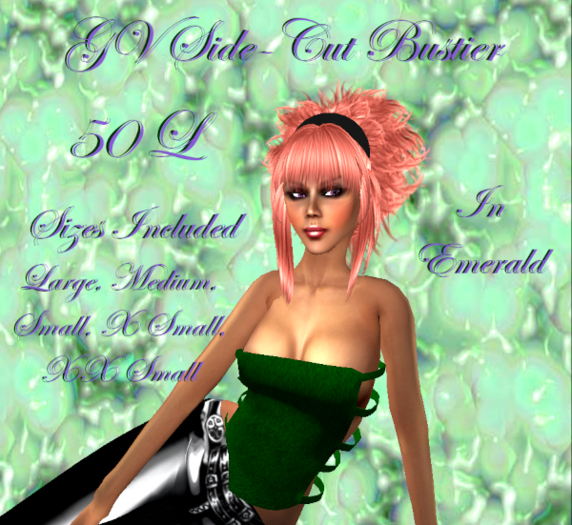 GV Side-Cut Emerald Bustier