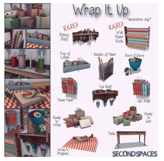 Second Spaces - Wrap It Up - ribbon shelf RARE