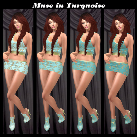 Ciara's Muse Outfit (Turquoise)-(Belleza-Freya,Isis,Venus & Maitreya)