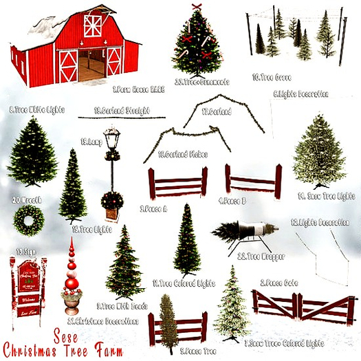 1.Sese - Christmas Tree Farm - Farm House RARE