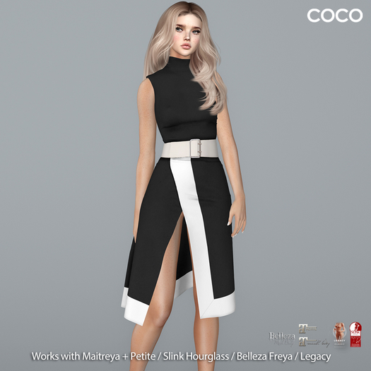 *COCO*_SleevelessMidiDress_Black