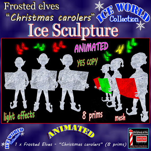 Frosted elves "Christmas carolers" 