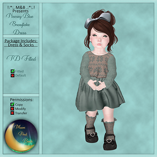 !:*:. M&B .:*:.! Neesey Blue Snowflake Dress 