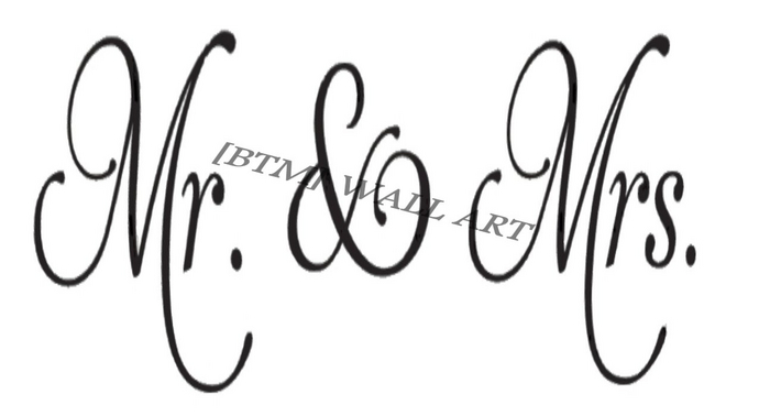 [BTM] MR & MRS  WALL DECAL