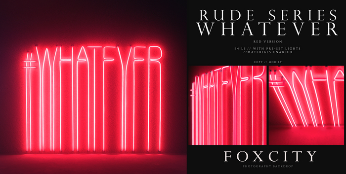 FOXCITY. Photo Booth - Rude Series - Whatever (Red)