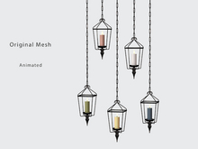 ACORN Iron Hanging Lantern -Black FULL SET