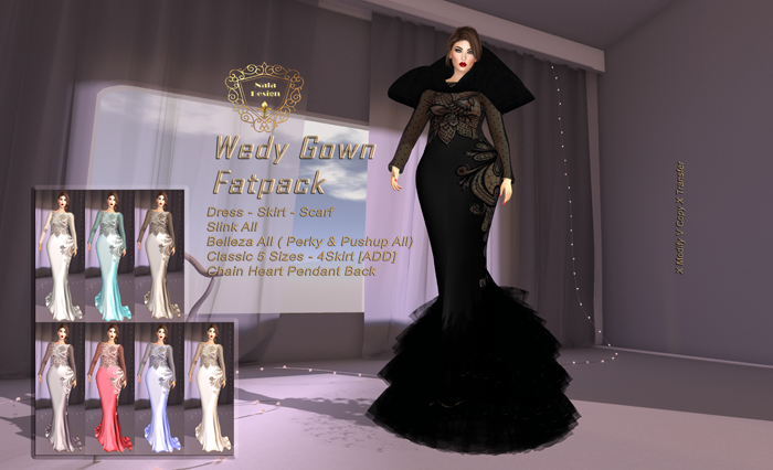 Nala Design - Fatpack Wendy Gown Outfit - Mesh Bodies