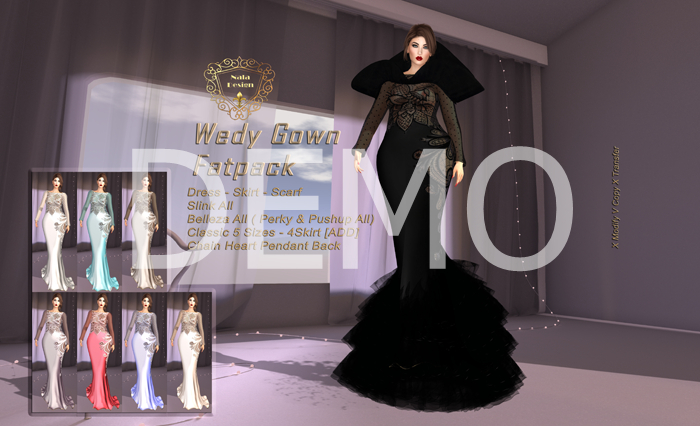 DEMO - Nala Design - Wendy Gown Outfit  - Mesh Bodies