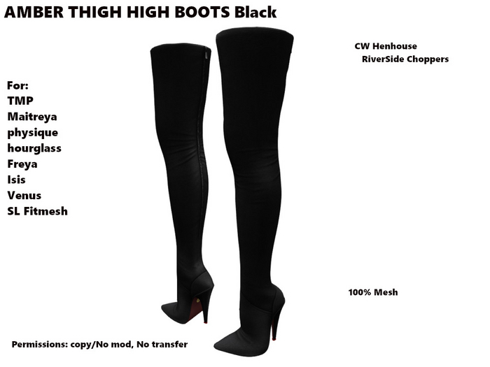 [CW] -AMBER THIGH HIGH BOOTS Black -BOX
