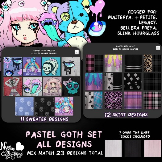 (NO) Pastel Goth Set - All Colors