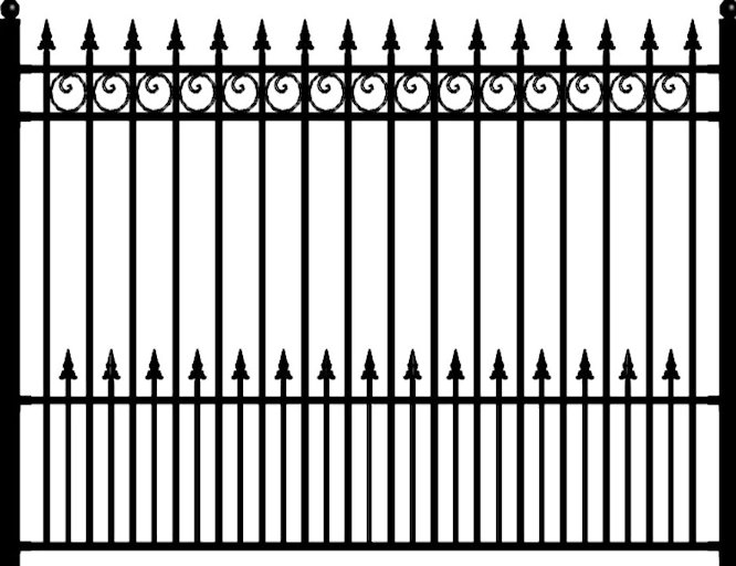#2 = iron railing