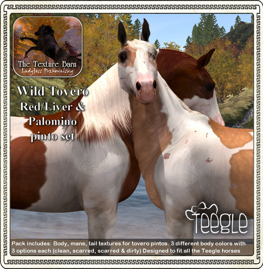 Texture Barn: Wild Tovero Reds for Teegle Horses & Pets