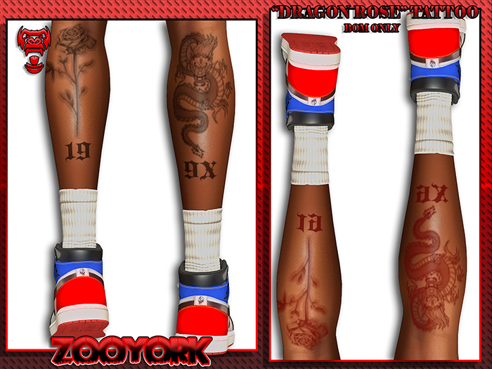 # ZooYork - " DRAGON ROSE" TATT FATPACK (BOM ONLY)