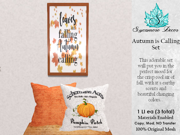{SD} Autumn is Calling Decor Set