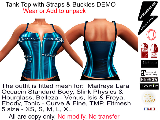 TANK TOP With STRAPS & BUCKLES DEMO 20211109